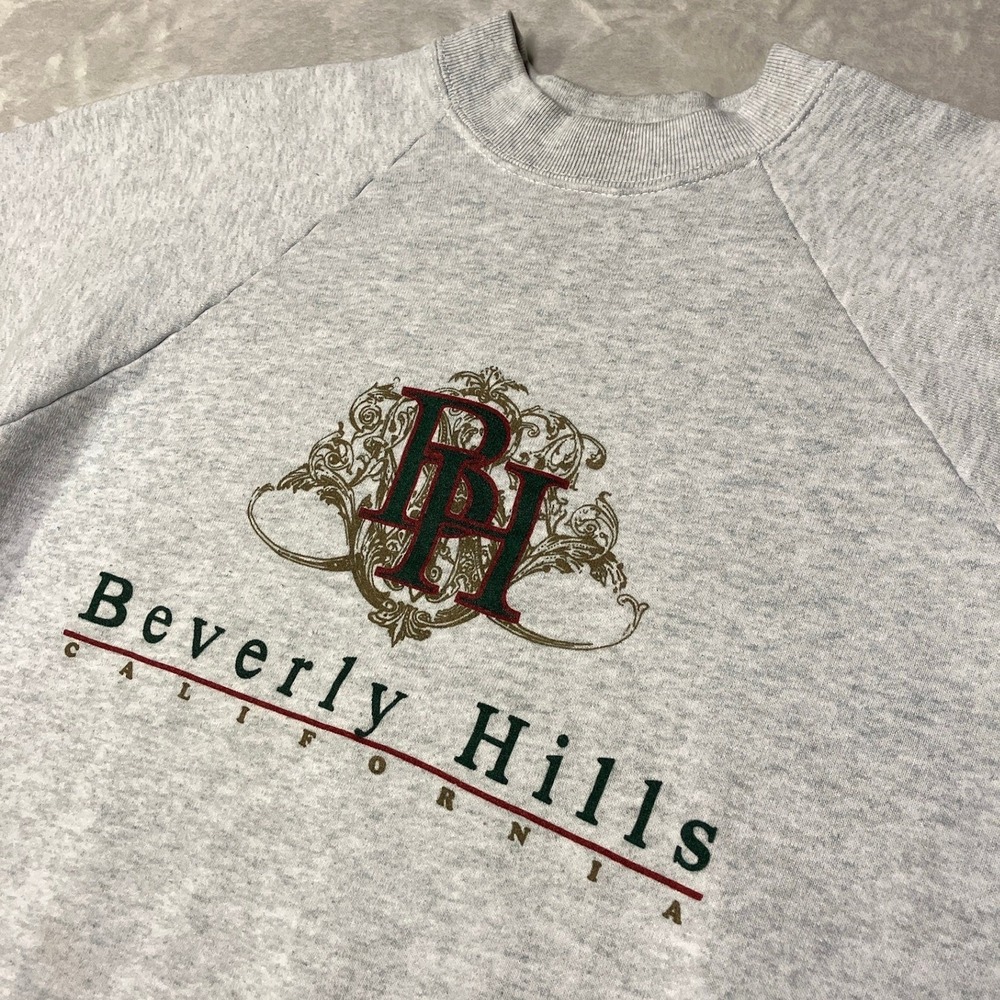 Vintage Fruit of the Loom Sweatshirt Beverly Hills California Mens Large USA